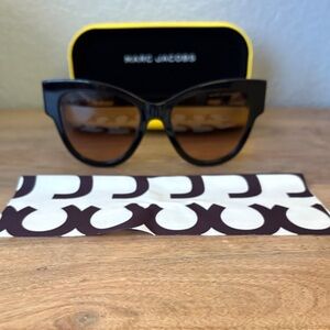 Marc Jacobs Black Frame Sunglasses with Brown Lenses